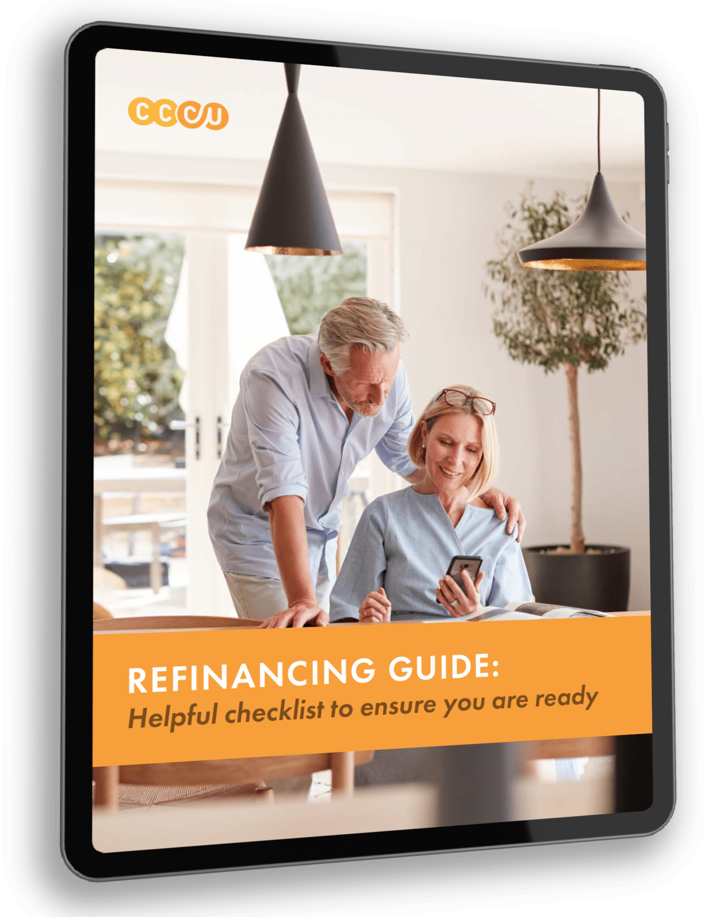 CCCU Refinancing Guide on Tablet