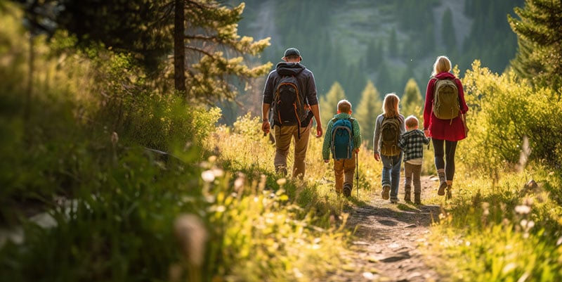 Family-hiking