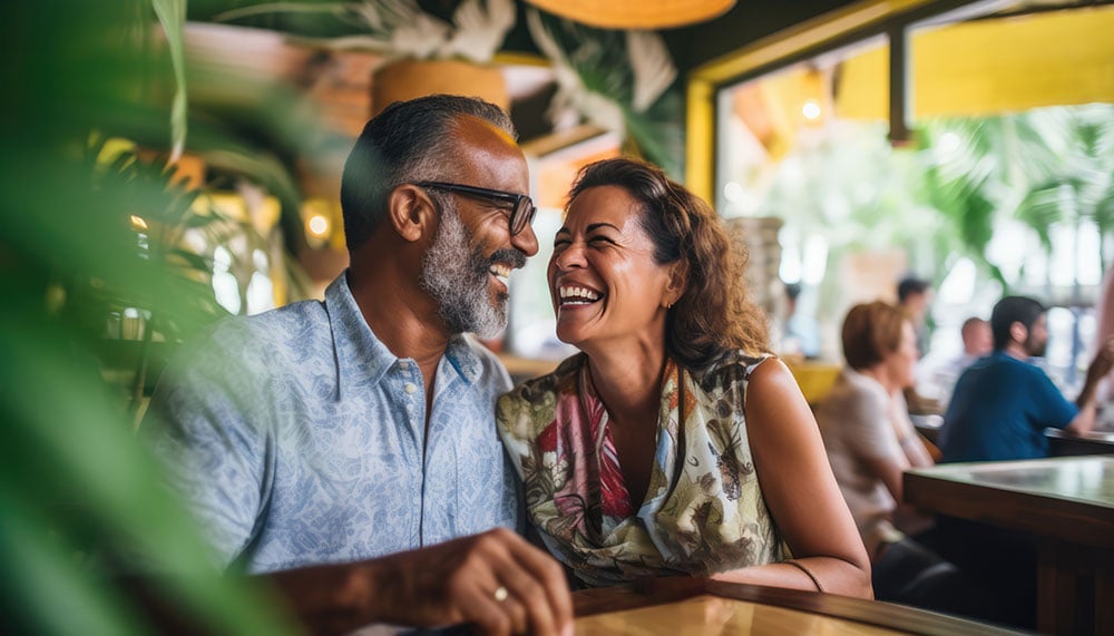 Couple who are ready to plan out their retirement with CCCU wealth management.