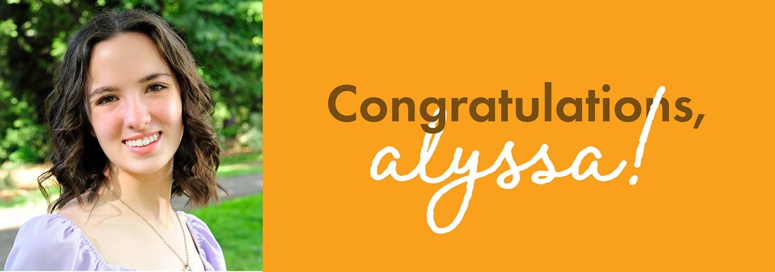 Congratulations Alyssa Gibbons, our scholarship winner!