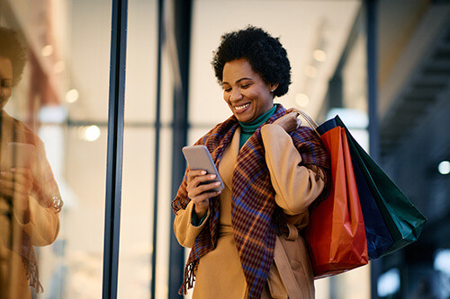 Woman Holiday Shopping